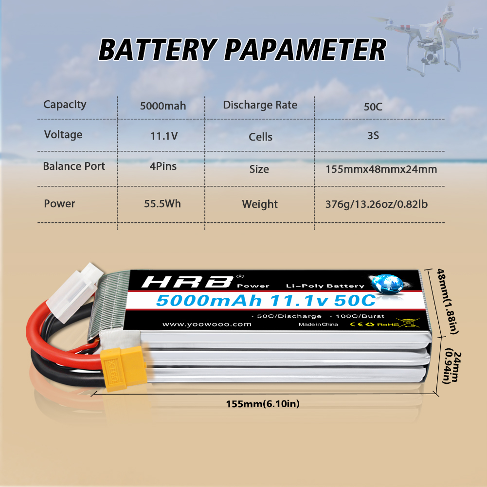 Akumulator Lipo HRB 2S 3S 4S 6 – 6S Lipo Battery 22.2V 5000Mah recenzja i cena