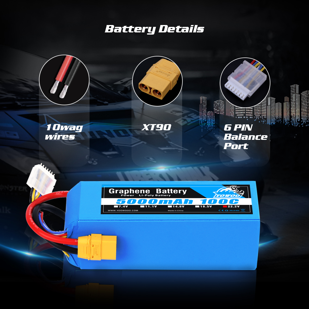 Bateria litowo-polimerowa Yowo – 6S Lipo Battery 22.2V 5000Mah recenzja i cena