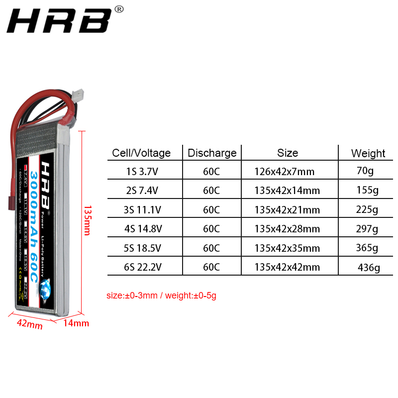 Akumulator lipo HRB 2S 3S 4S 6 – 4S Lipo Battery 14.8V 6000Mah recenzja i cena